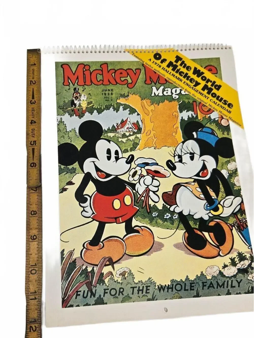 Vintage 1978 Disney The World Of Mickey Mouse Hallmark Engagement Calendar